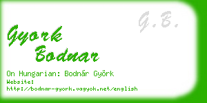 gyork bodnar business card