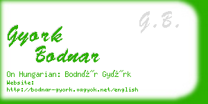 gyork bodnar business card